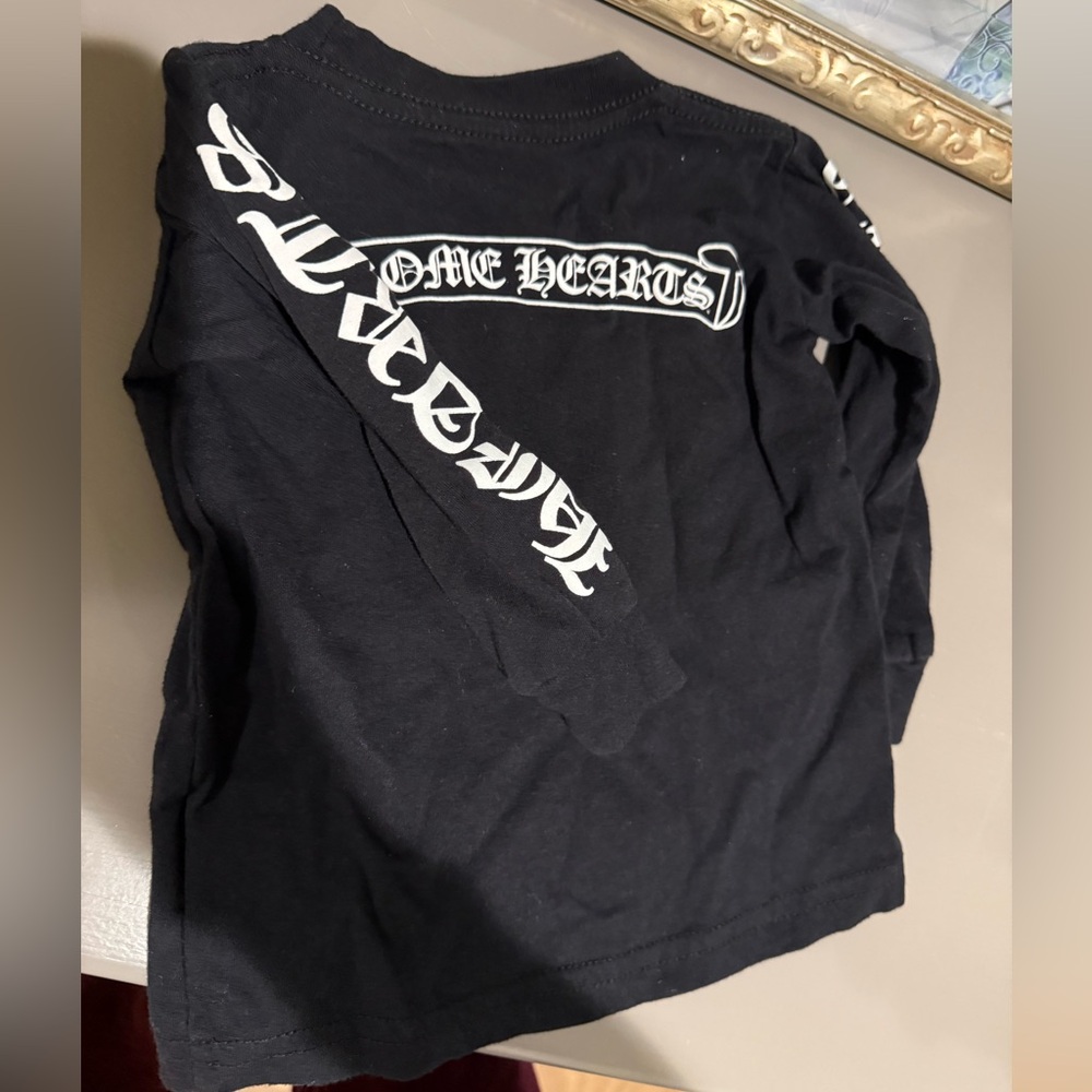 Baby chrome hearts tee shirt long sleeve black